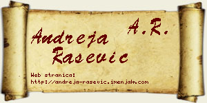Andreja Rašević vizit kartica